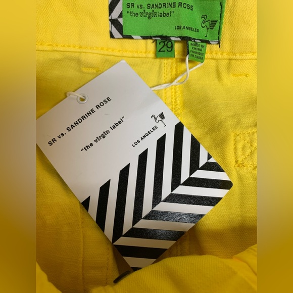 NEW SR vs Sandrine Rose Buttonfly Yellow High Rise Jeans Size 29 - Picture 4 of 7